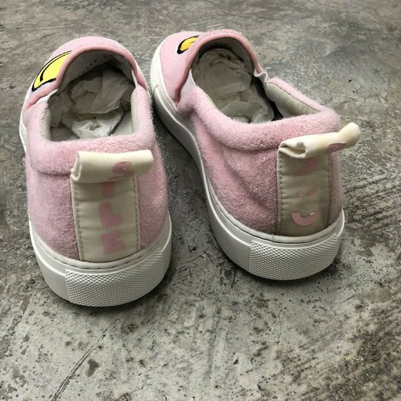 Joshua Sanders Slip On Sneakers Smile Pink Felt 39 - Picture 7 of 8
